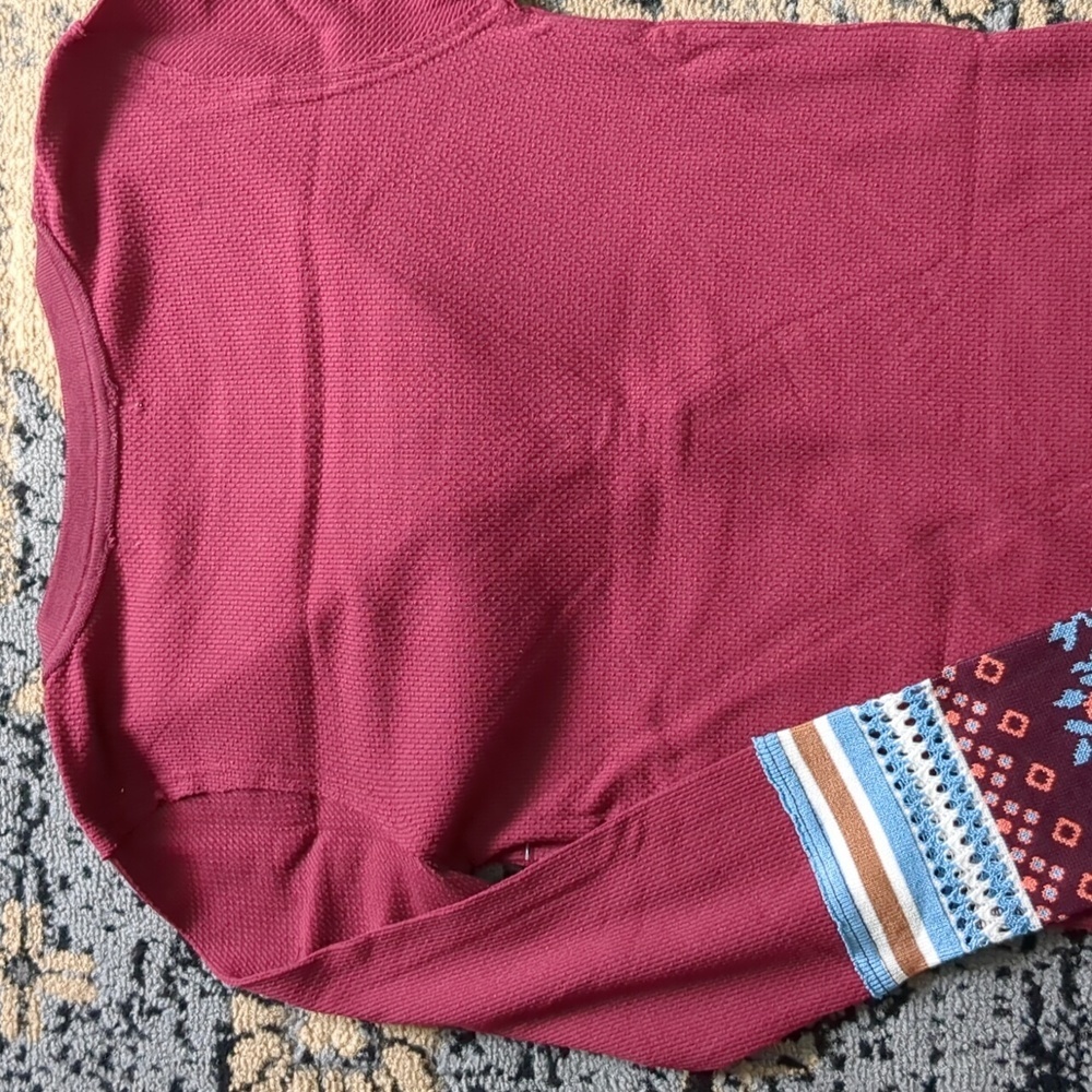 Anthropologie We the Free top Mikah layering cuff wine combo - Picture 9 of 10